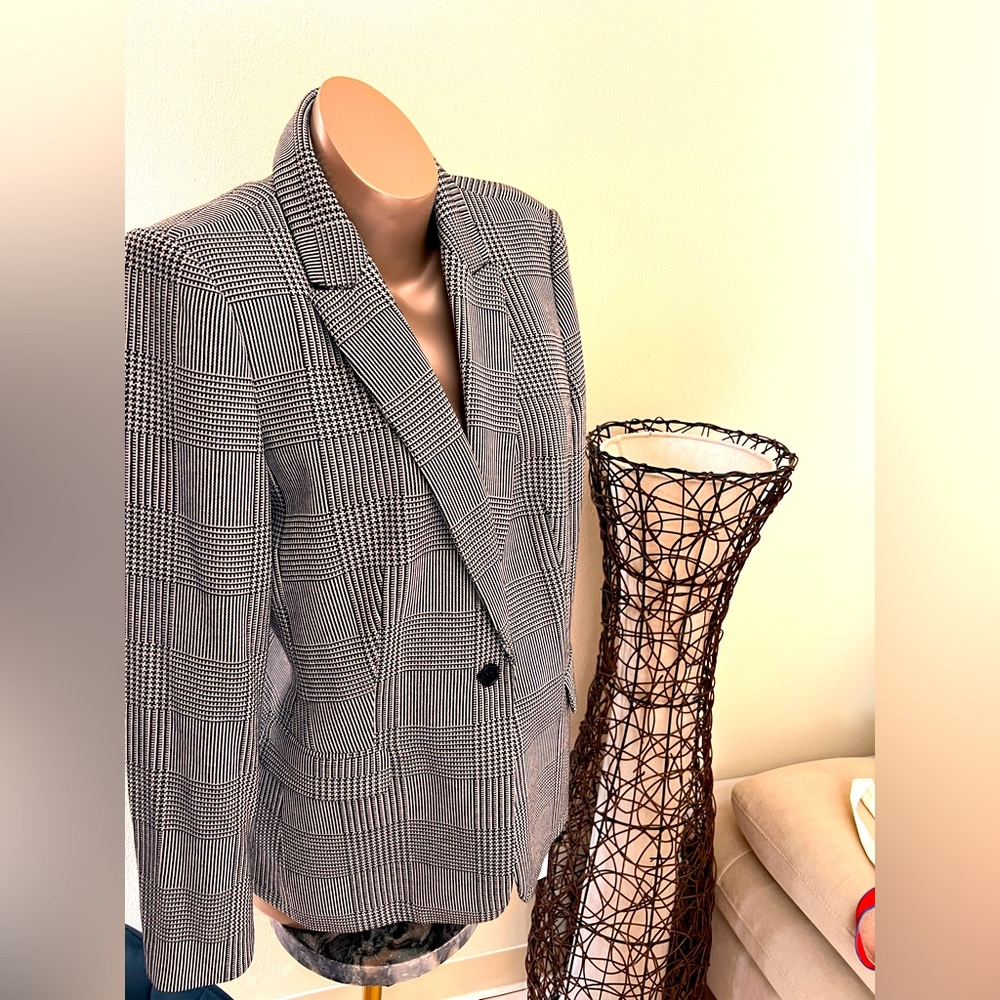 Calvin Klein Blazer plaid/houndstooth Size 14 (nwt)